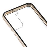 Magnetic Metal puzdro na Samsung Galaxy S22 5G - Zlatá