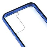 Magnetic Metal puzdro na Samsung Galaxy S22 5G - Modrá