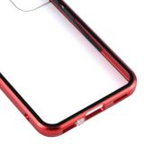 Magnetic Metal puzdro na Samsung Galaxy S22 5G - Červená