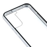 Magnetic Metal puzdro na Samsung Galaxy S22 5G - Strieborná