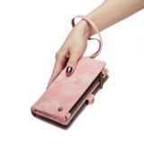 Multifunkčné peňaženkové puzdro CaseMe na Samsung Galaxy S22 5G - Ružová