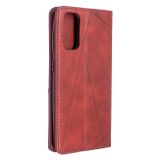 Peňaženkové puzdro na Samsung Galaxy S20- Rhombus - červená