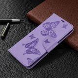 Peňaženkové puzdro na Samsung S20 Ultra -Two Butterflies Pattern -fialová