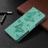 Peňaženkové puzdro na Samsung S20 Ultra -Two Butterflies Pattern -zelená