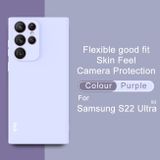 Gumený kryt IMAK na Samsung Galaxy S22 Ultra 5G - Fialová