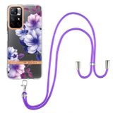 Gumený kryt FLOWERS na Xiaomi Redmi Note 11 / 11S - Purple Begonia