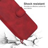Peňaženkové kožené puzdro na Oppo A54 5G - Červená