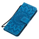 Peňaženkové kožené puzdro Sun Print Horizontalna Samsung Galaxy A51 modrá