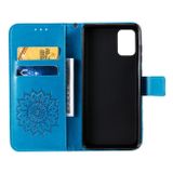 Peňaženkové kožené puzdro Sun Print Horizontalna Samsung Galaxy A71 - modré