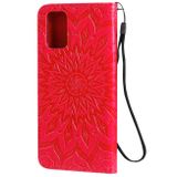 Peňaženkové puzdro na Samsung S20+ Sun Print-červená