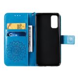 Peňaženkové puzdro na Samsung Galaxy S20 - Sun Print - modrá