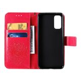 Peňaženkové puzdro na Samsung Galaxy S20 - Sun Print - červená