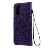 Peňaženkové puzdro na Samsung Galaxy S20 - Sun Print - fialová