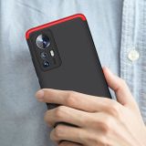 Plastový kryt GKK na Xiaomi 12 Pro - Čierno červená