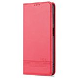 Peňaženkové kožené puzdro AZNS na Samsung Galaxy A13 - Červená