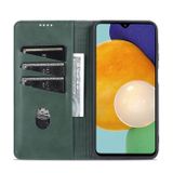 Peňaženkové kožené puzdro AZNS na Samsung Galaxy A13 - Tmavozelená
