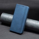 Peňaženkové kožené puzdro Fingerprint na Moto G31/G41 - Modrá