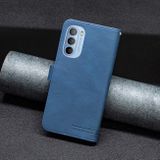 Peňaženkové kožené puzdro Magnetic Clasp na Moto G31/G41 - Modrá