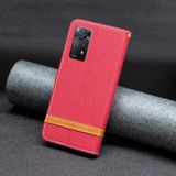 Peňaženkové Denim puzdro na Xiaomi Redmi Note 11 Pro - Červená