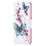 Peňaženkové 3D puzdro COLORED na Samsung Galaxy A23 5G - Motýľ s broskyňovým kvetom
