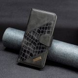 Peňaženkové kožené puzdro CROCODILE na Samsung Galaxy A23 5G - Čierna