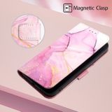 Peňaženkové kožené puzdro Marble na Xiaomi 12 Pro - Pink Purple Gold
