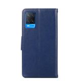 Peňaženkové kožené puzdro CRYSTAL na Oppo A54 5G - Royal Blue
