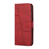 Peňaženkové kožené puzdro BUCKLE na Samsung Galaxy A33 5G - Červená