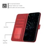 Peňaženkové kožené puzdro STITCHING na Samsung Galaxy A53 5G - Červená