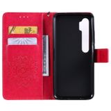 Peňaženkové kožené puzdro na Xiaomi Mi Note 10 - Červený