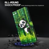 Peňaženkové 3D puzdro PAINTING na Samsung Galaxy A13 - Panda Climbing Bamboo
