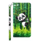 Peňaženkové 3D puzdro PAINTING na Samsung Galaxy A33 5G - Panda Climbing Bamboo