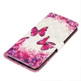 Peňaženkové kožené puzdro 3D Painting Horizontal na Samsung Galaxy A71 -ružový motýľ