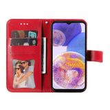 Peňaženkové kožené puzdro 7-PETAL na Samsung Galaxy A23 5G - Červená