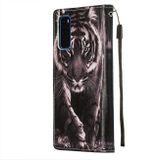 Peňaženkové puzdro Colored Drawing Pattern na Samsung Galaxy S20 Black and white Tiger