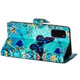 Peňaženkové puzdro Colored Drawing Pattern na Samsung Galaxy S20 Caring Butterfly