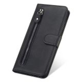 Peňaženkové kožené puzdro ZIPPER na Xiaomi Redmi Note 11 Pro - Čierna