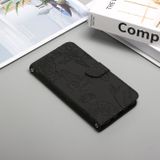Peňaženkové kožené puzdro BUTTERFLY na Huawei P50 - Čierna