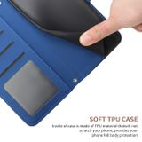 Peňaženkové kožené puzdro BUTTERFLY PEONY na Huawei P50 Pro – Modrá
