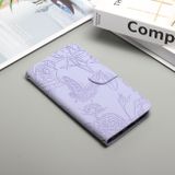 Peňaženkové kožené puzdro Butterfly na Iphone SE 2020 – Fialová