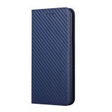 Peňaženkové kožené puzdro CARBON na Samsung Galaxy A33 5G - Modrá