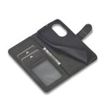 Peňaženkové kožené puzdro LC.IMEEKE na Huawei Nova 9 - Čierna