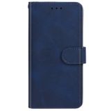 Peňaženkové kožené puzdro LEATHER na iPhone 14 Plus - Modrá