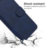Peňaženkové kožené puzdro LEATHER na iPhone 14 Plus - Modrá