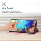 Peňaženkové kožené puzdro Y STITCHING na Samsung Galaxy A03 – Ružovozlatá