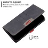 Peňaženkové kožené puzdro Magnetic Splicing na Moto G31/G41 - Čierna