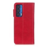 Peňaženkové kožené puzdro S-Type na Motorola Edge 20 - Červená