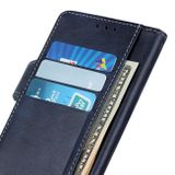 Peňaženkové kožené puzdro S-Type na Motorola Edge 20 - Modrá