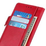 Peňaženkové kožené puzdro S-Type Stitching na Moto G31/G41 - Červená
