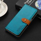 Peňaženkové kožené puzdro DUAL-COLOR na Honor X8 4G – Modrá